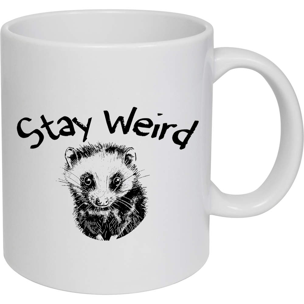 11oz (320ml) 'Stay Weird with Opossum ' Ceramic Mug / Cup (MG00087266)