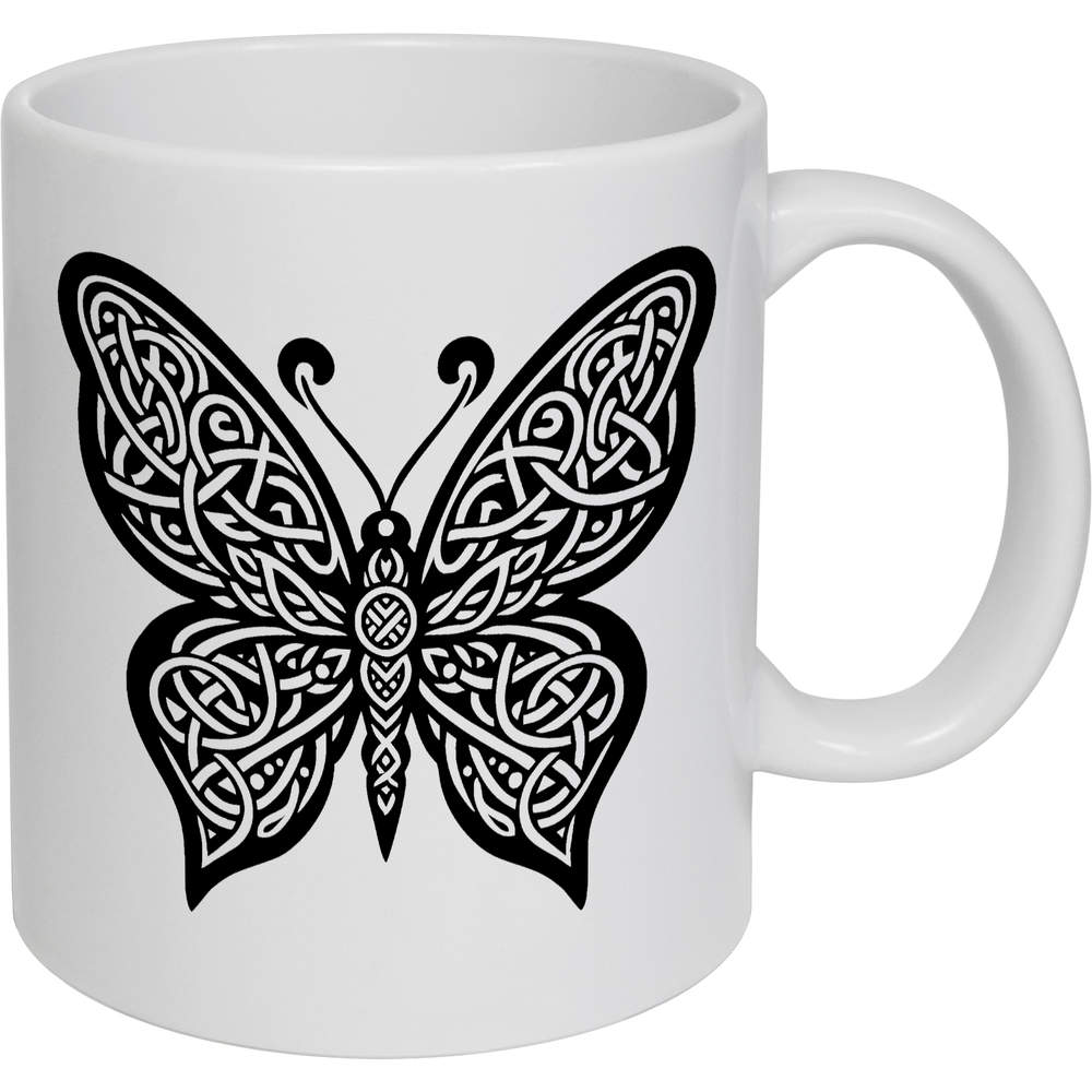 11oz (320ml) 'Celtic Butterfly' Ceramic Mug / Cup (MG00087894)