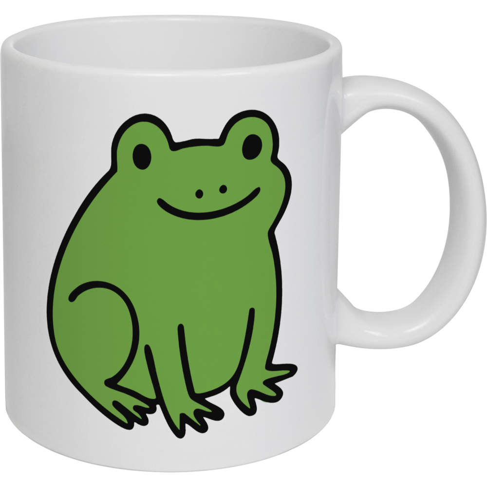 11oz (320ml) 'Cute green frog' Ceramic Mug / Cup (MG00088403)