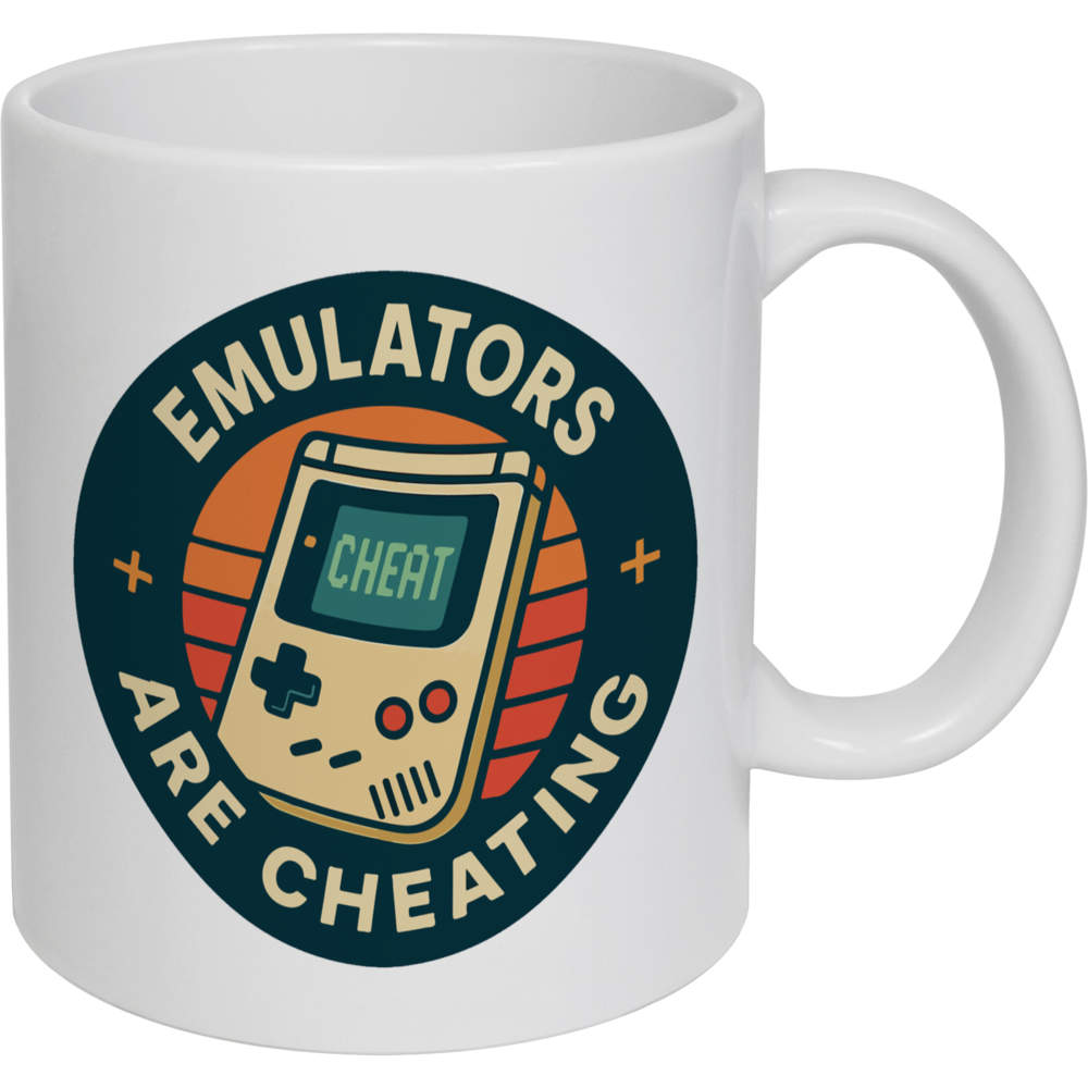 11oz (320ml) 'Emulators Are Cheating' Ceramic Mug / Cup (MG00088772)