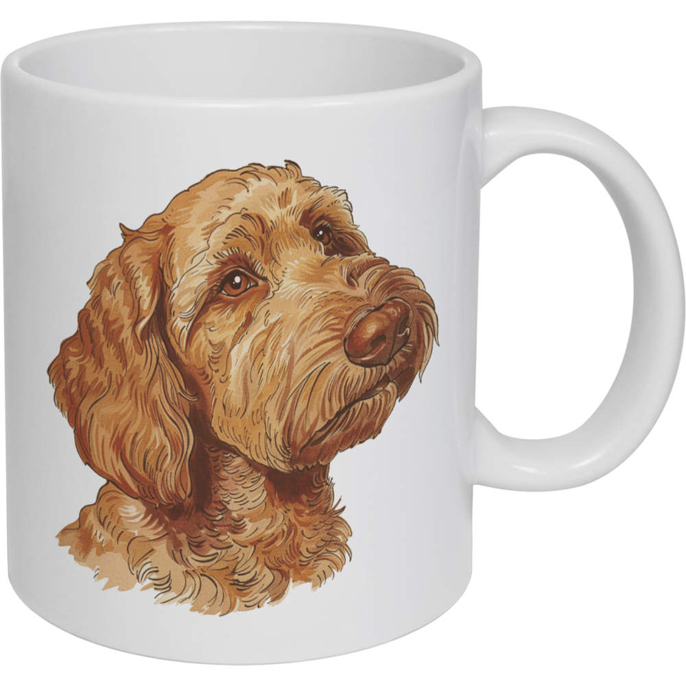 'Australian Labradoodle' Ceramic Mug / Cup - White, 320ml - 11oz Coffee / Tea Cup for Home, Office, Hot Drinks and Gifts (MG00089208)