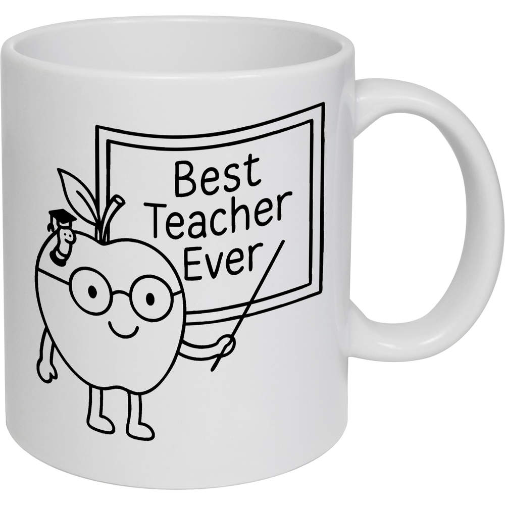 11oz (320ml) 'Best Teacher Ever' Ceramic Mug / Cup (MG00089252)