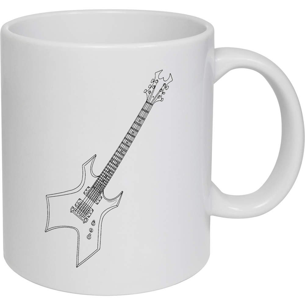 11oz (320ml) 'Heavy Metal Guitar' Ceramic Mug / Cup (MG00089646)