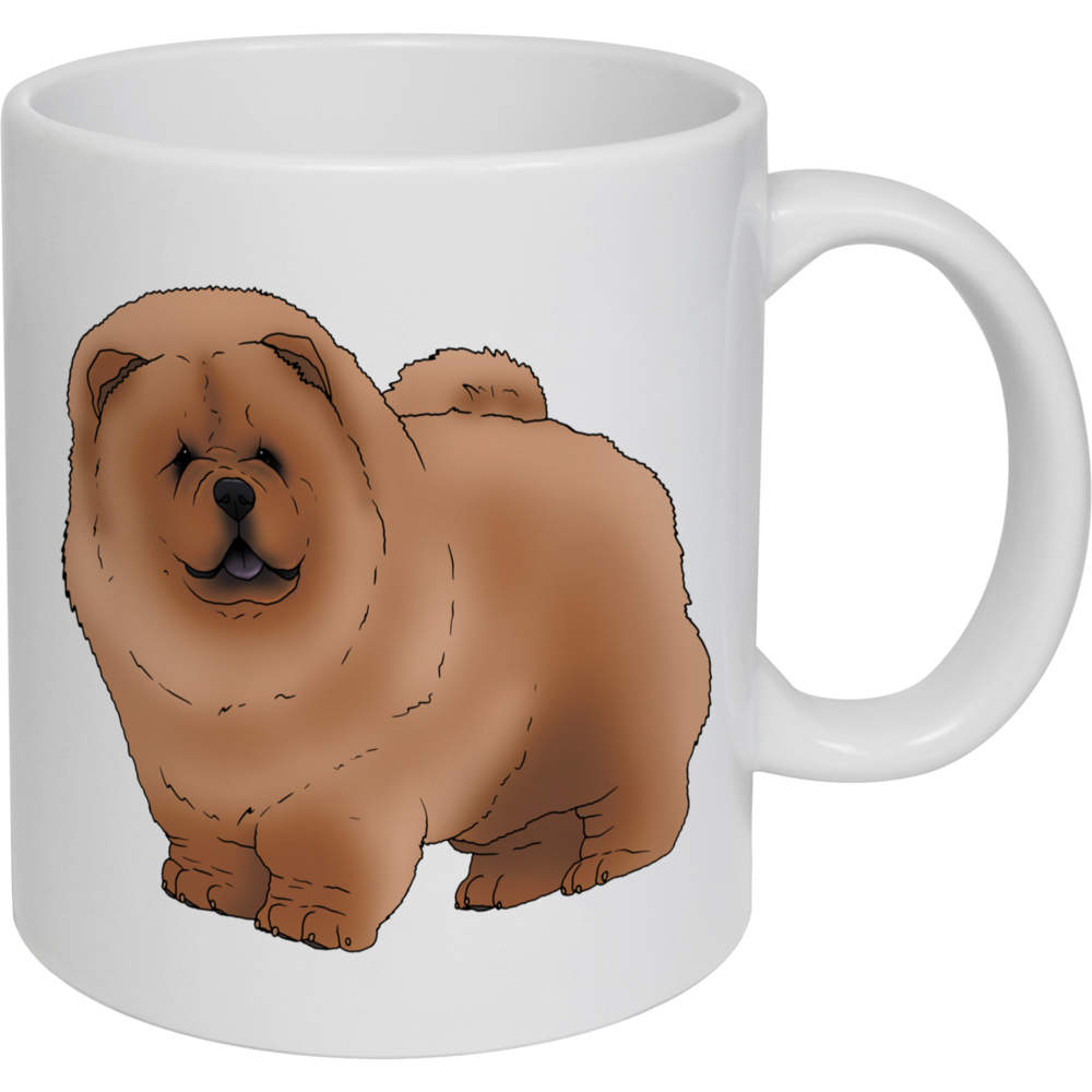 11oz (320ml) 'Standing Chowchow' Ceramic Mug / Cup (MG00089664)