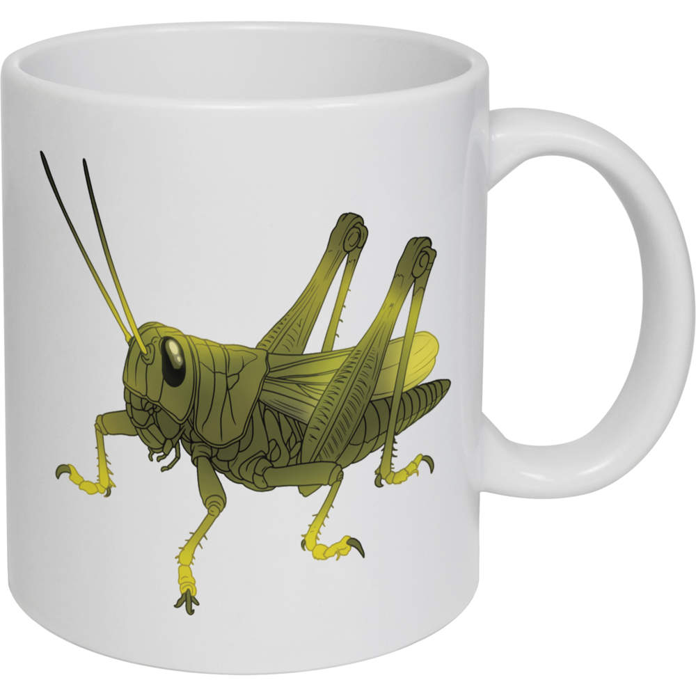 11oz (320ml) 'Green Grasshopper' Ceramic Mug / Cup (MG00089828)