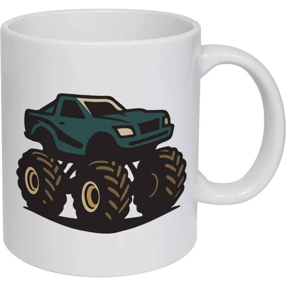 11oz (320ml) 'Blue Monster Truck' Ceramic Mug / Cup (MG00090964)