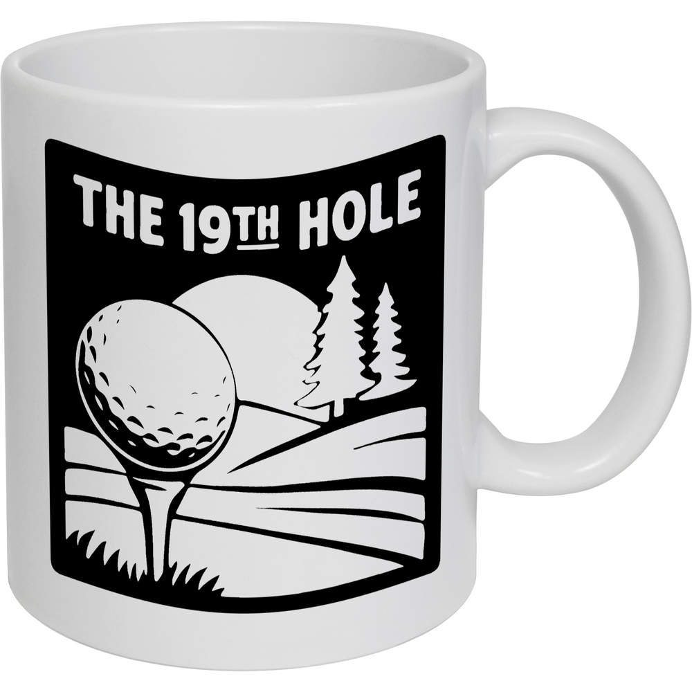 11oz (320ml) 'The 19th Hole Golf' Ceramic Mug / Cup (MG00091010)
