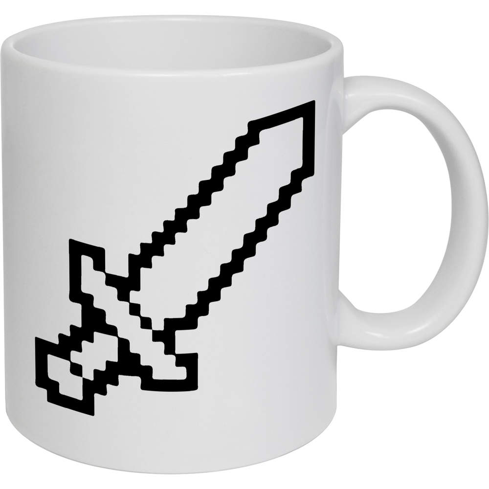 11oz (320ml) '8-Bit Sword' Ceramic Mug / Cup (MG00091306)