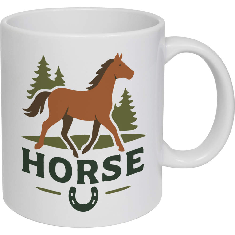 11oz (320ml) 'Wild Horse Running' Ceramic Mug / Cup (MG00091562)