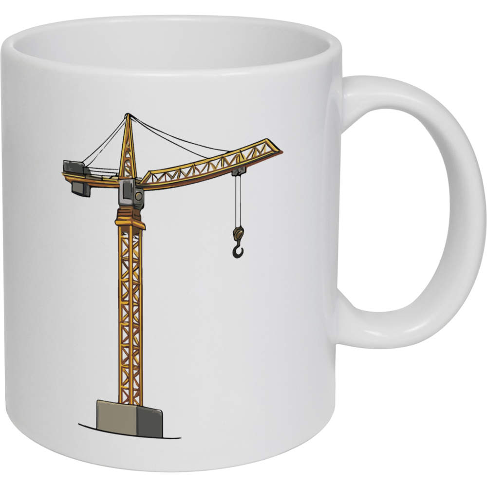 11oz (320ml) 'Building Crane' Ceramic Mug / Cup (MG00093397)