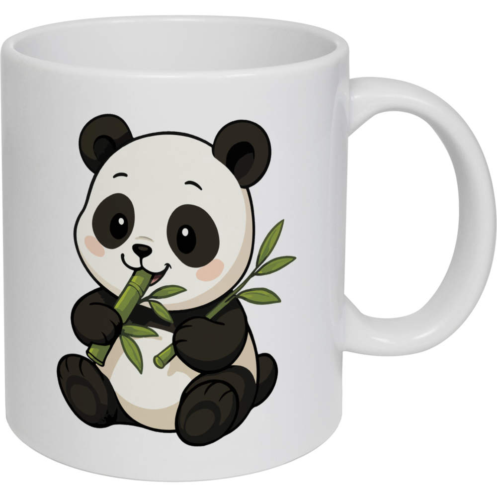 11oz (320ml) 'Baby Panda Eating' Ceramic Mug / Cup (MG00093675)