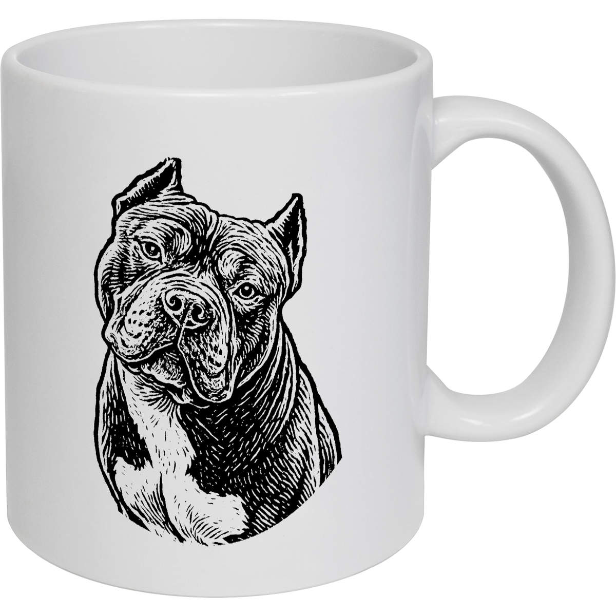 11oz (320ml) 'American Bully Dog Portrait' Ceramic Mug / Cup (MG00096167)