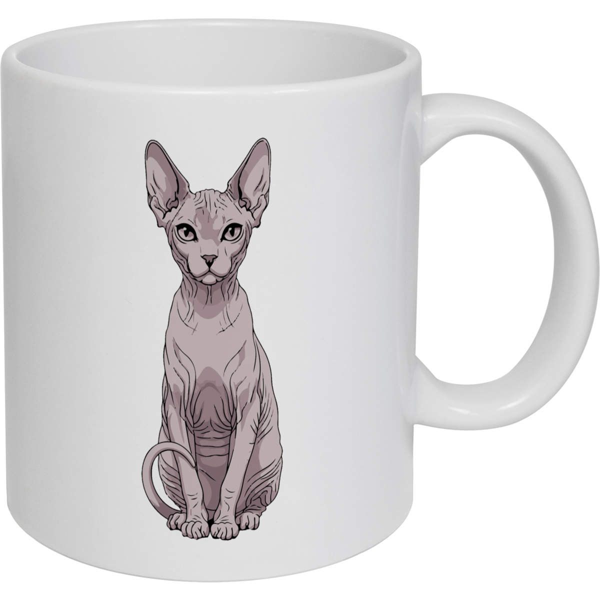 11oz (320ml) 'Sphynx Cat' Ceramic Mug / Cup (MG00098929)