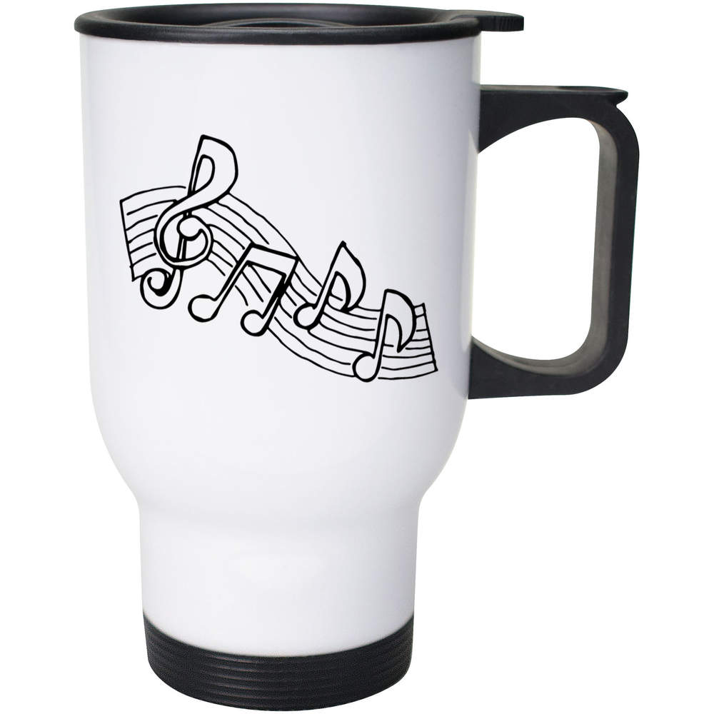 400ml 'Musical Notes' Reusable Coffee / Travel Mug (MG00029216)