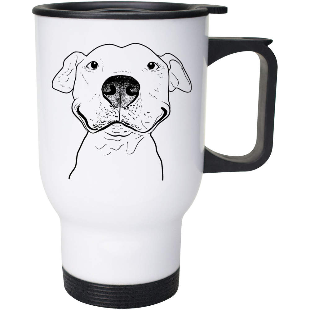 400ml 'Pit Bull Smile' Reusable Coffee / Travel Mug (MG00032132)