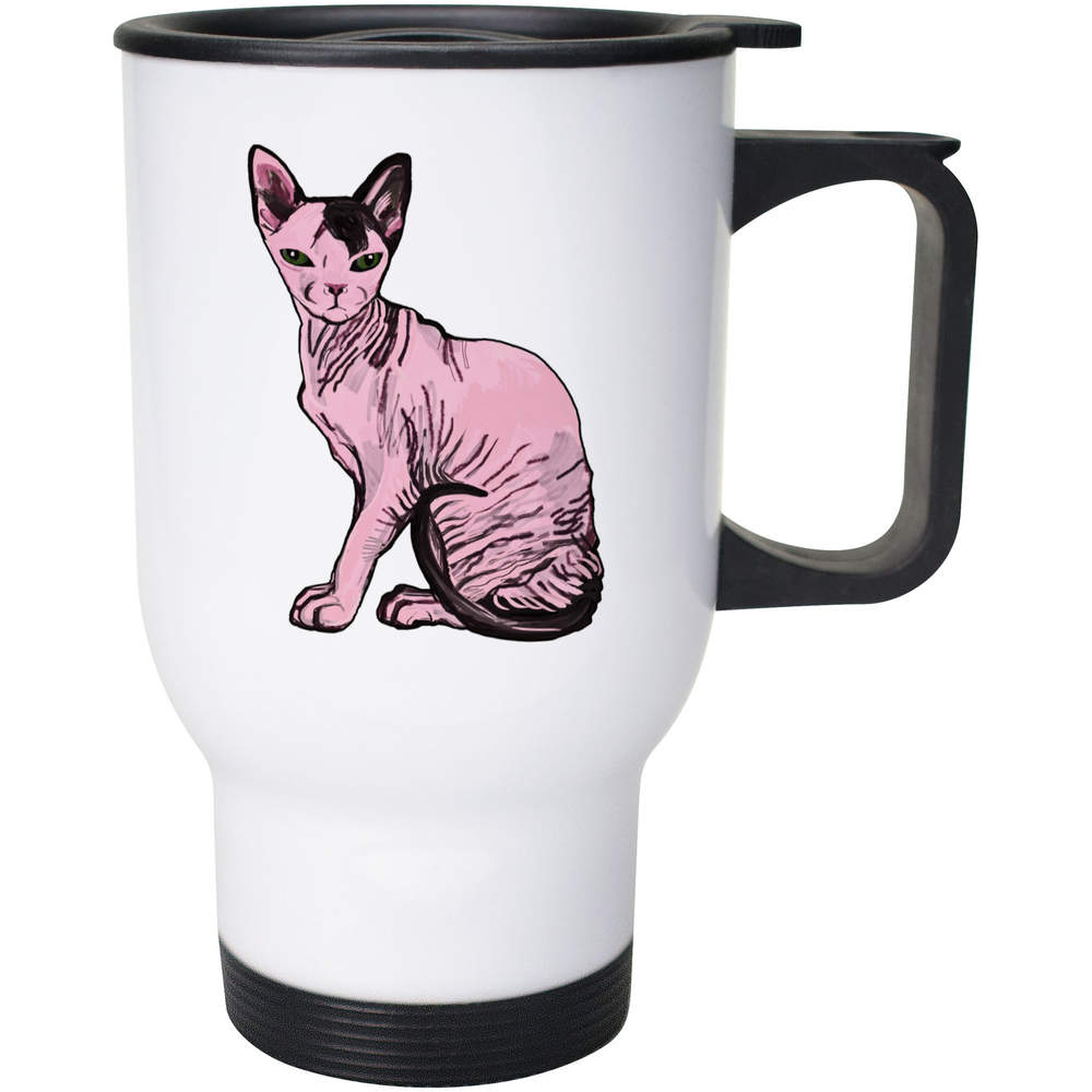 400ml 'Sphynx Cat' Reusable Coffee / Travel Mug (MG00033772)