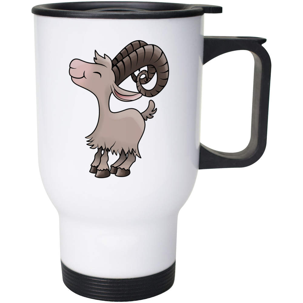 400ml 'Happy Goat' Reusable Coffee / Travel Mug (MG00034301)