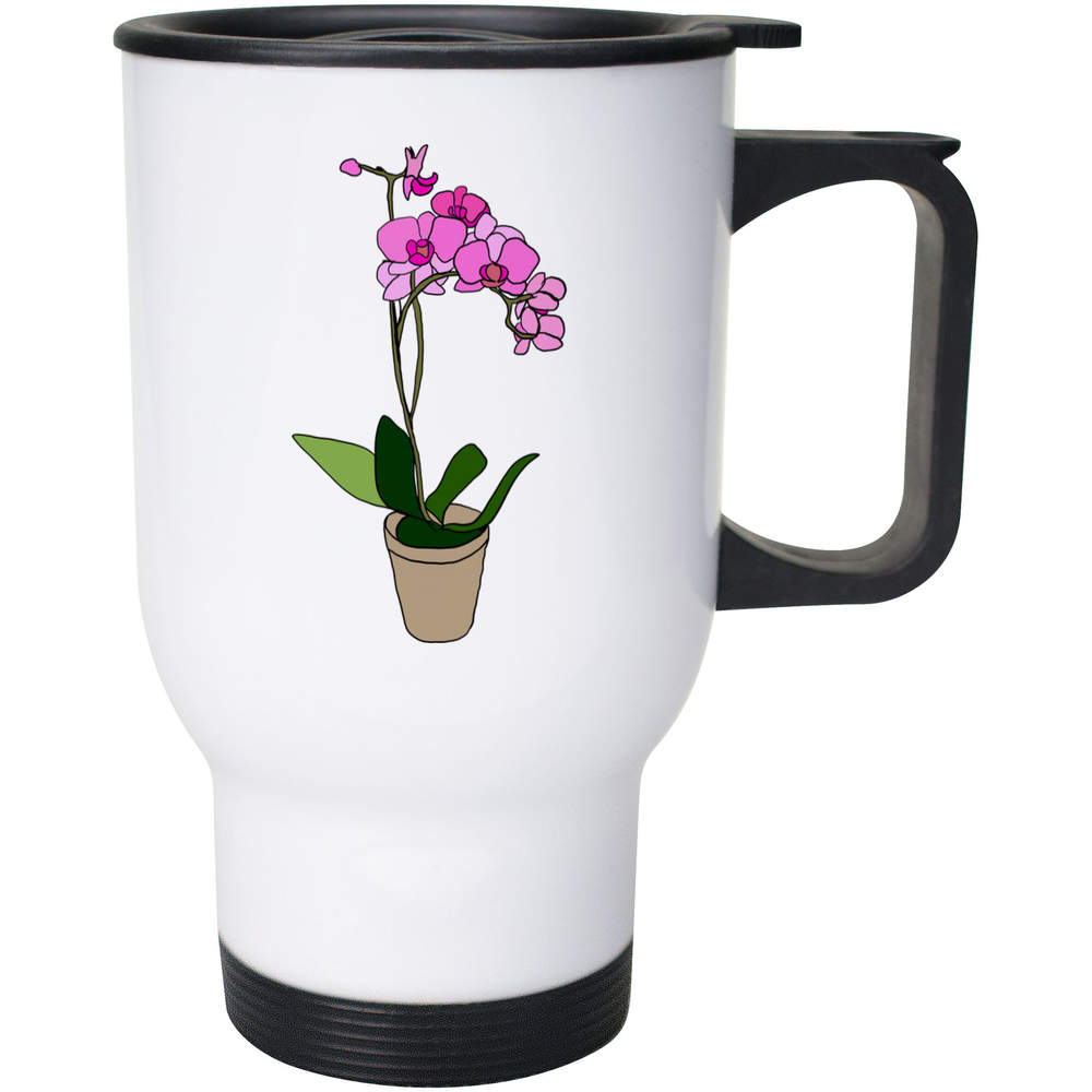 400ml 'Potted Orchid' Reusable Coffee / Travel Mug (MG00035538)