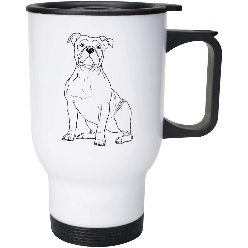 400ml 'American Bully Dog' Reusable Coffee / Travel Mug (MG00044844)