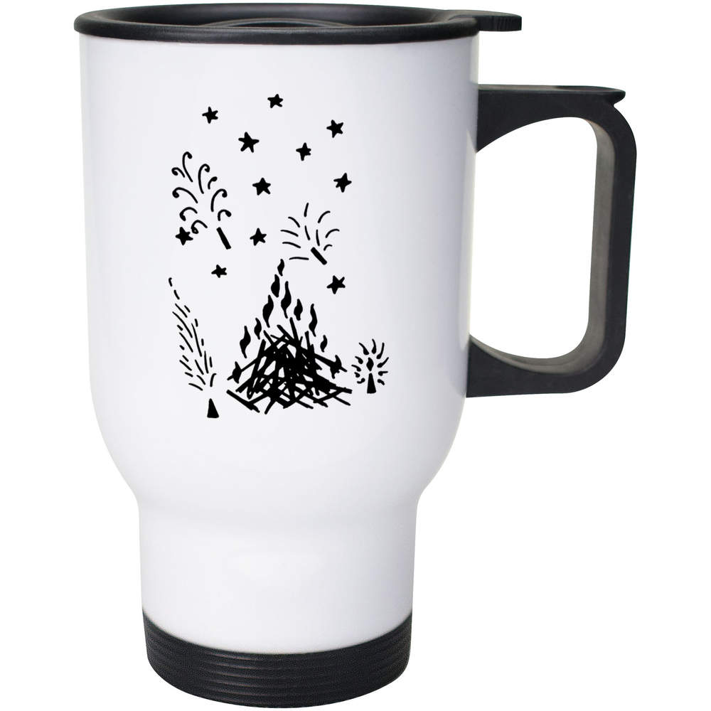 400ml 'Bonfire & Fireworks' Reusable Coffee / Travel Mug (MG00047767)
