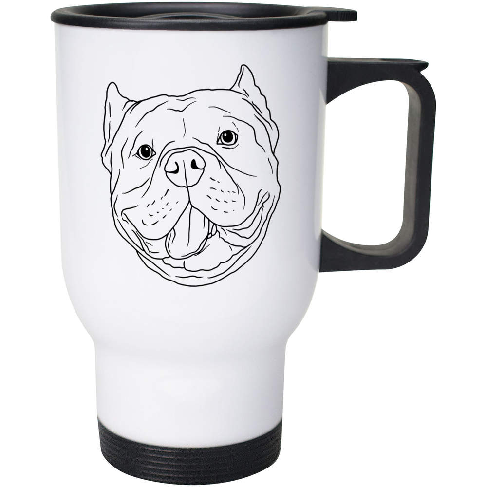 400ml 'American Bully Head' Reusable Coffee / Travel Mug (MG00048505)