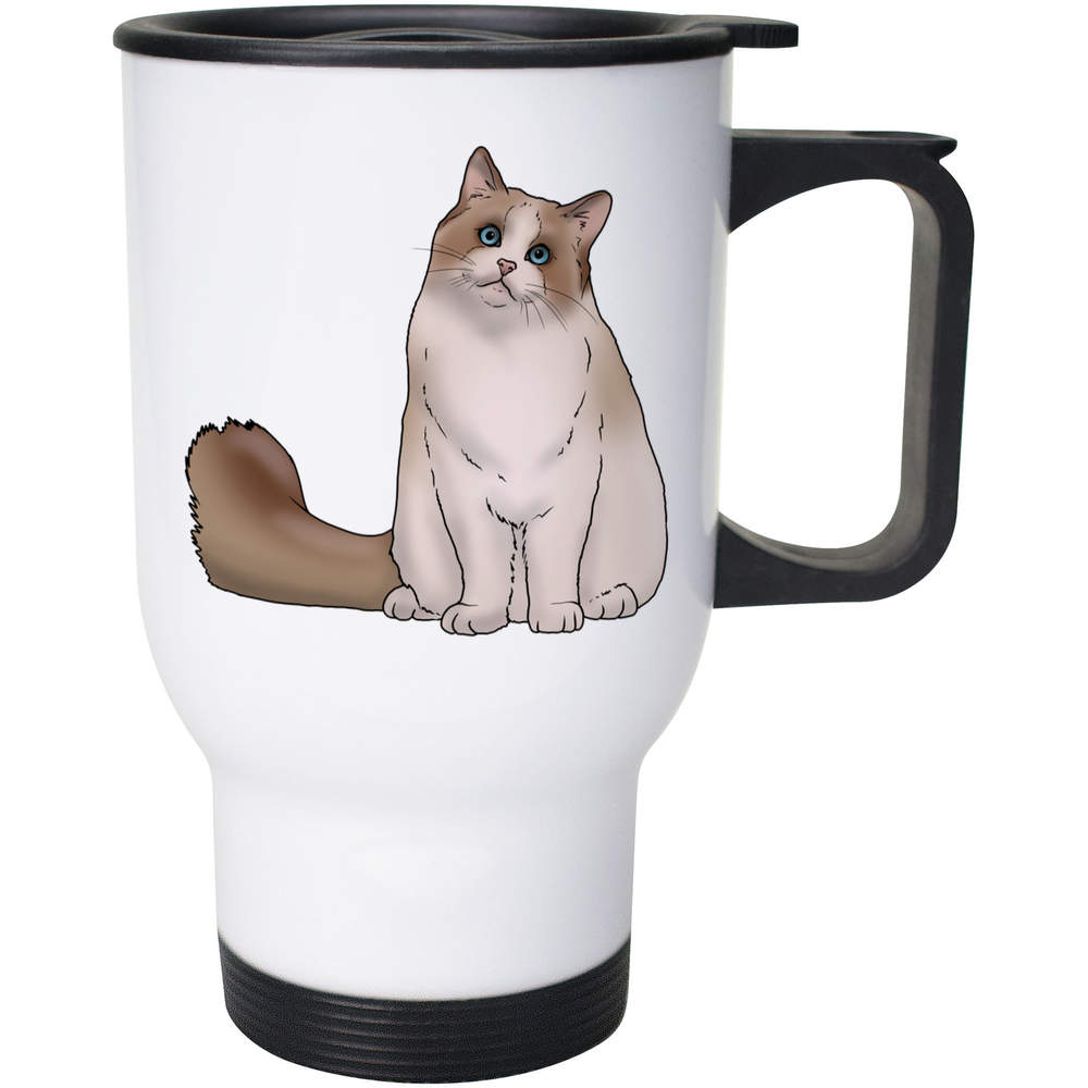 400ml 'Ragdoll Cat' Reusable Coffee / Travel Mug (MG00052560)