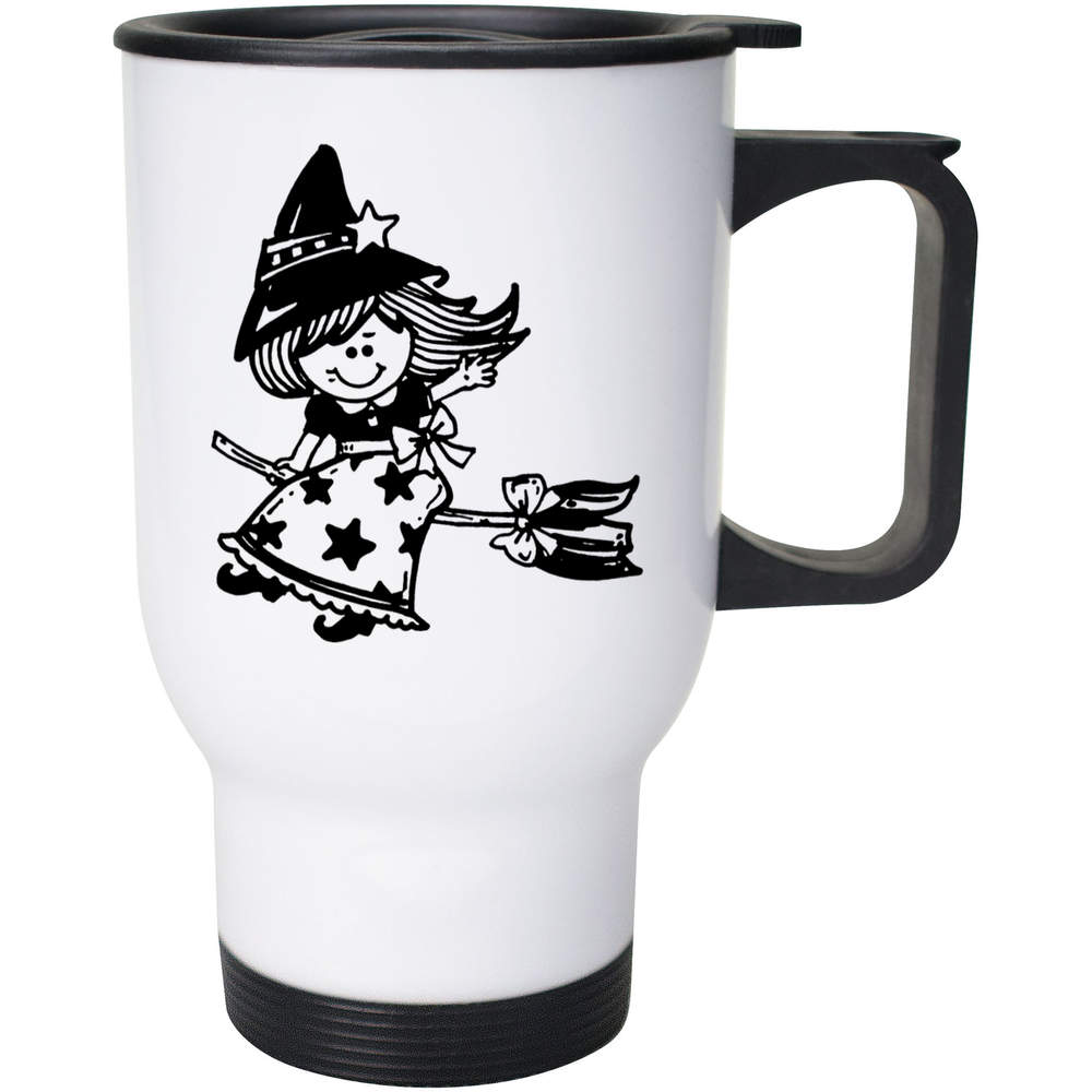 400ml 'Witch On Broomstick' Reusable Coffee / Travel Mug (MG00054508)