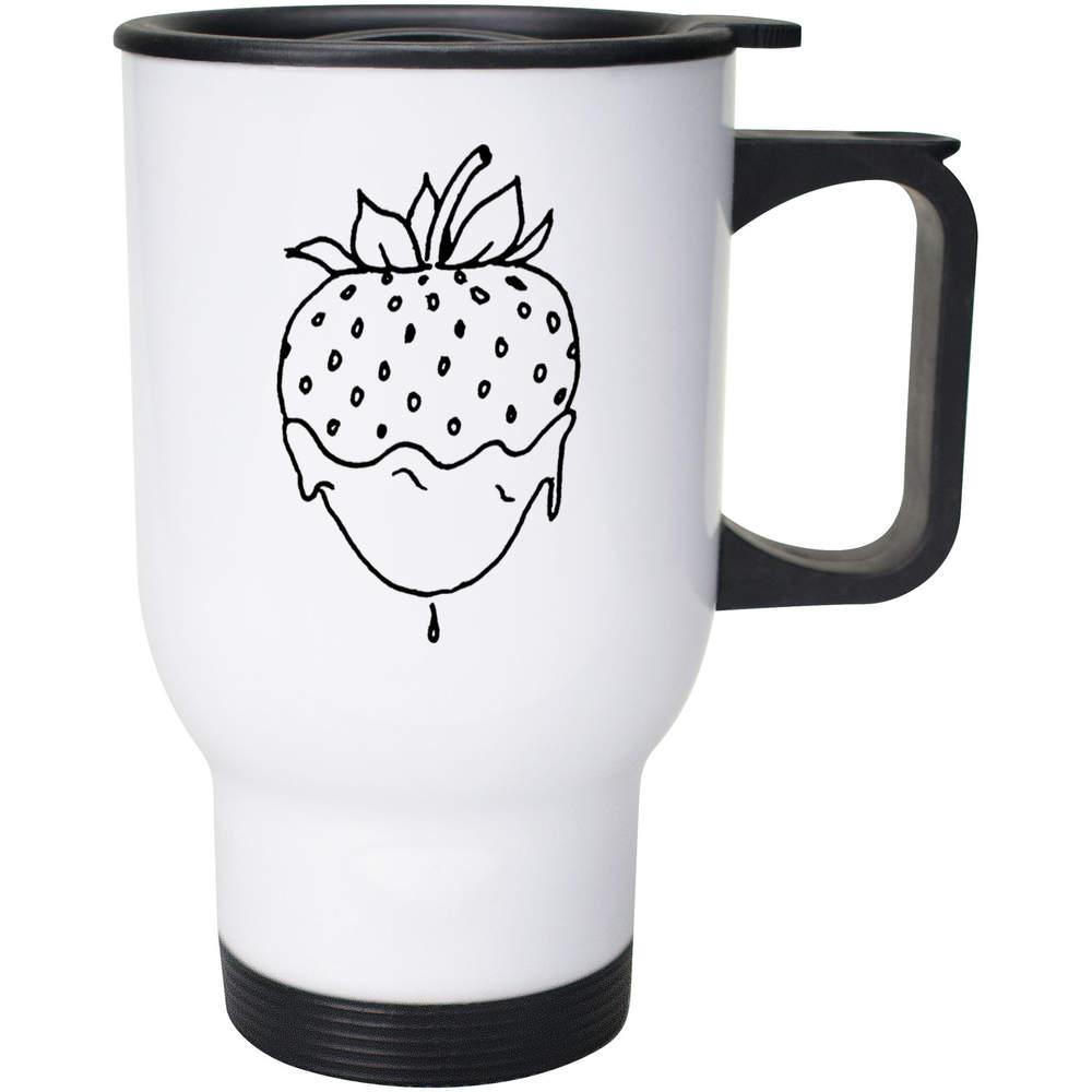 400ml 'Strawberry In Cream' Reusable Coffee / Travel Mug (MG00059173)