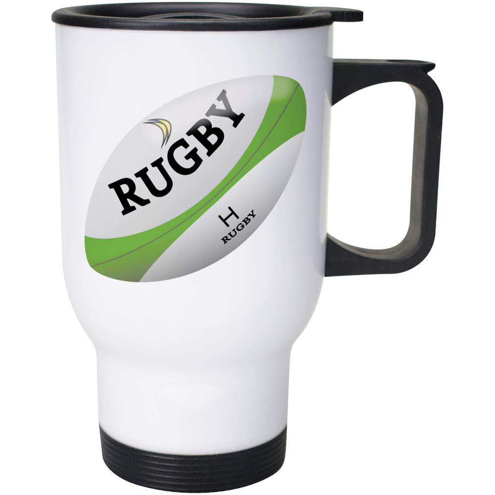 400ml 'Rugby Ball' Reusable Coffee / Travel Mug (MG00062771)