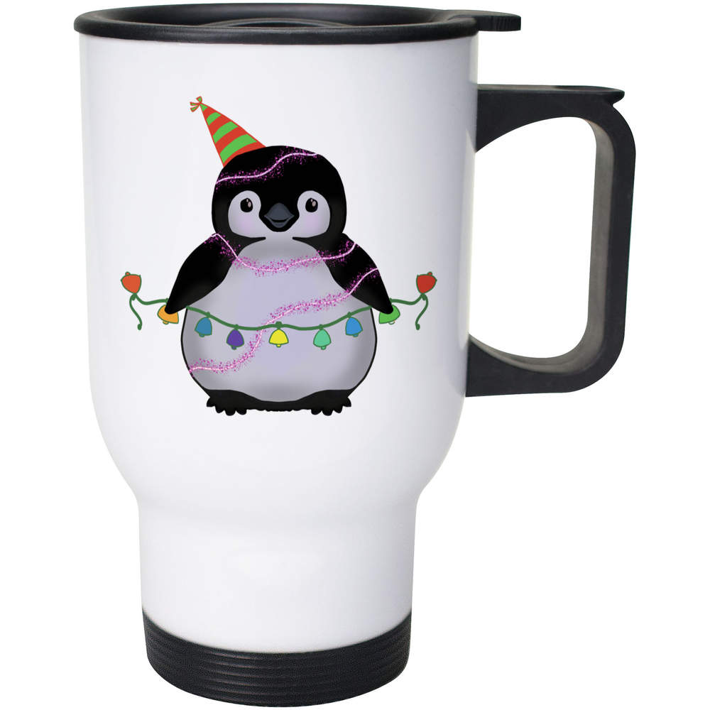 400ml 'Christmas Penguin' Reusable Coffee / Travel Mug (MG00066123)