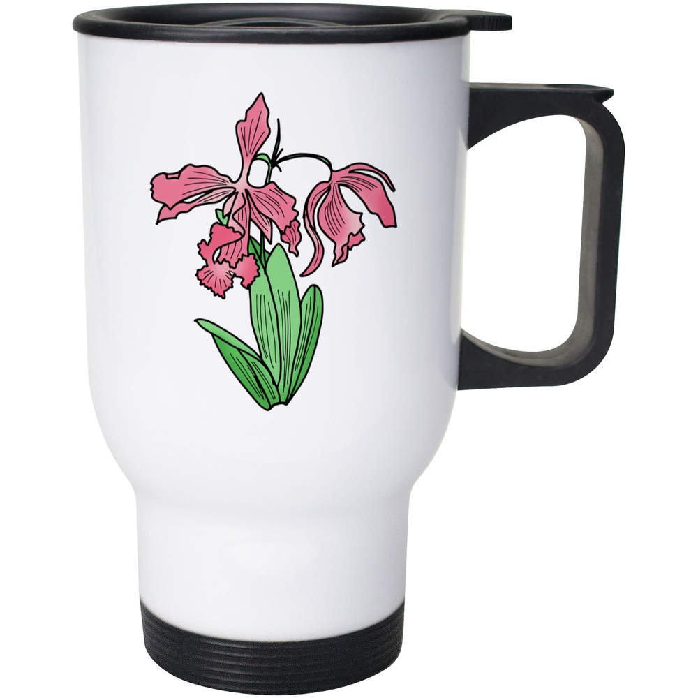 400ml 'Pink Orchid' Reusable Coffee / Travel Mug (MG00066735)
