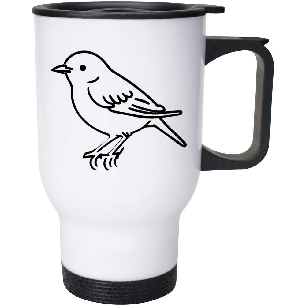 400ml 'Perched Robin' Reusable Coffee / Travel Mug (MG00070313)