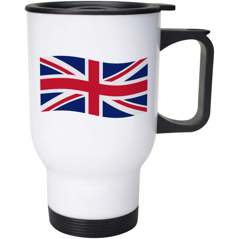 400ml 'Waving British Union Jack Flag' Reusable Coffee / Travel Mug (MG00070938)