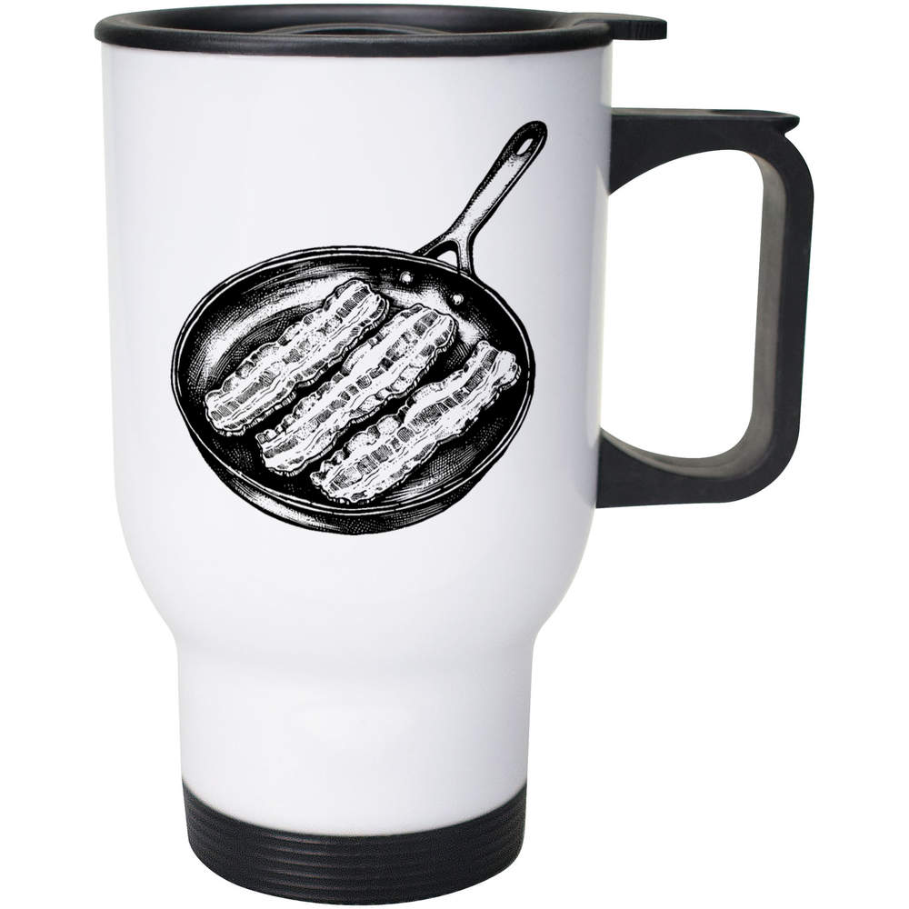 400ml 'Bacon in a Frying Pan' Reusable Coffee / Travel Mug (MG00073369)