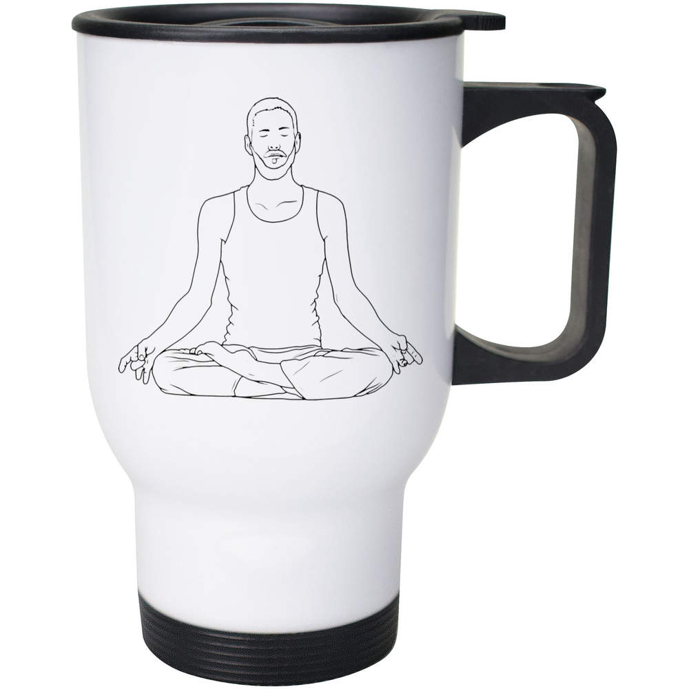 400ml 'Meditation Yoga Pose' Reusable Coffee / Travel Mug (MG00077426)