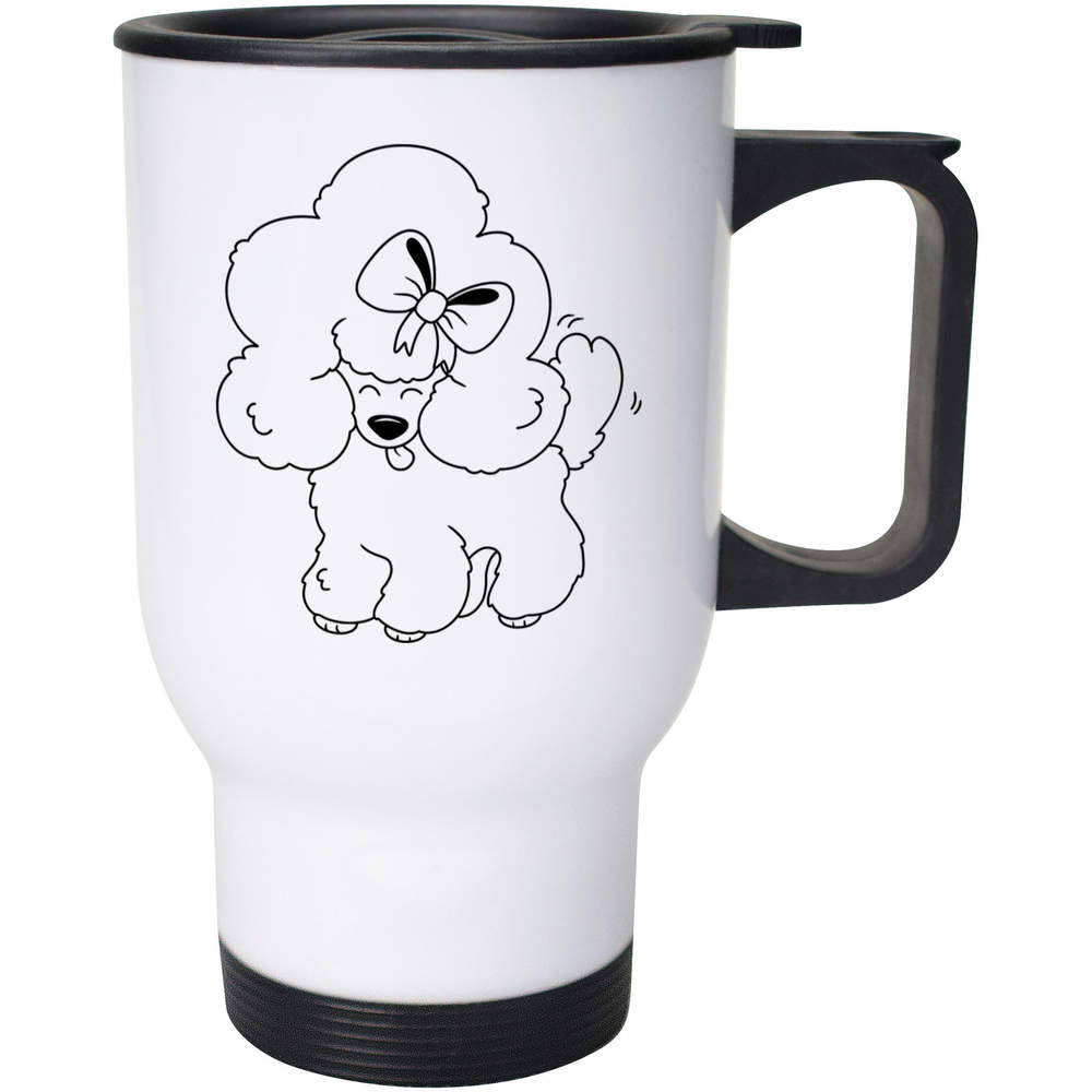 400ml 'Posh Poodle Puppy' Reusable Coffee / Travel Mug (MG00077586)