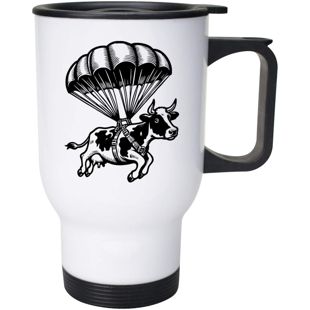 400ml 'Parachute Cow' Reusable Coffee / Travel Mug (MG00078396)
