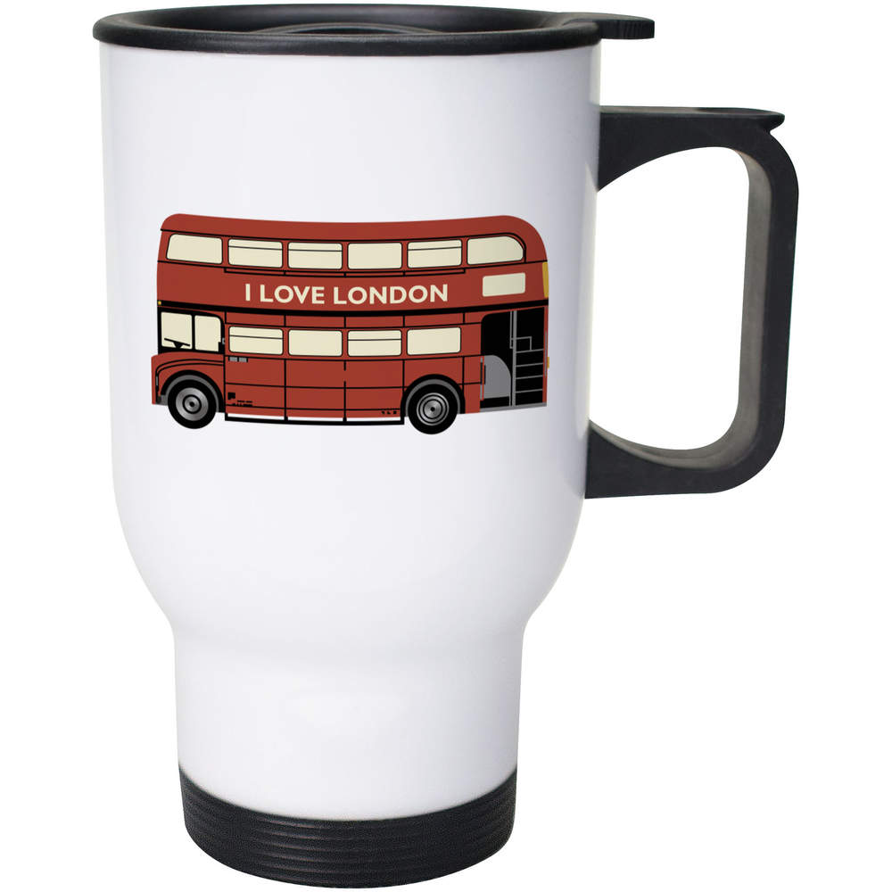 400ml 'Love London Double Decker Bus' Reusable Coffee / Travel Mug (MG00078400)