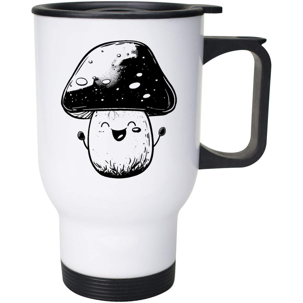 400ml 'Happy Mushroom' Reusable Coffee / Travel Mug (MG00078882)