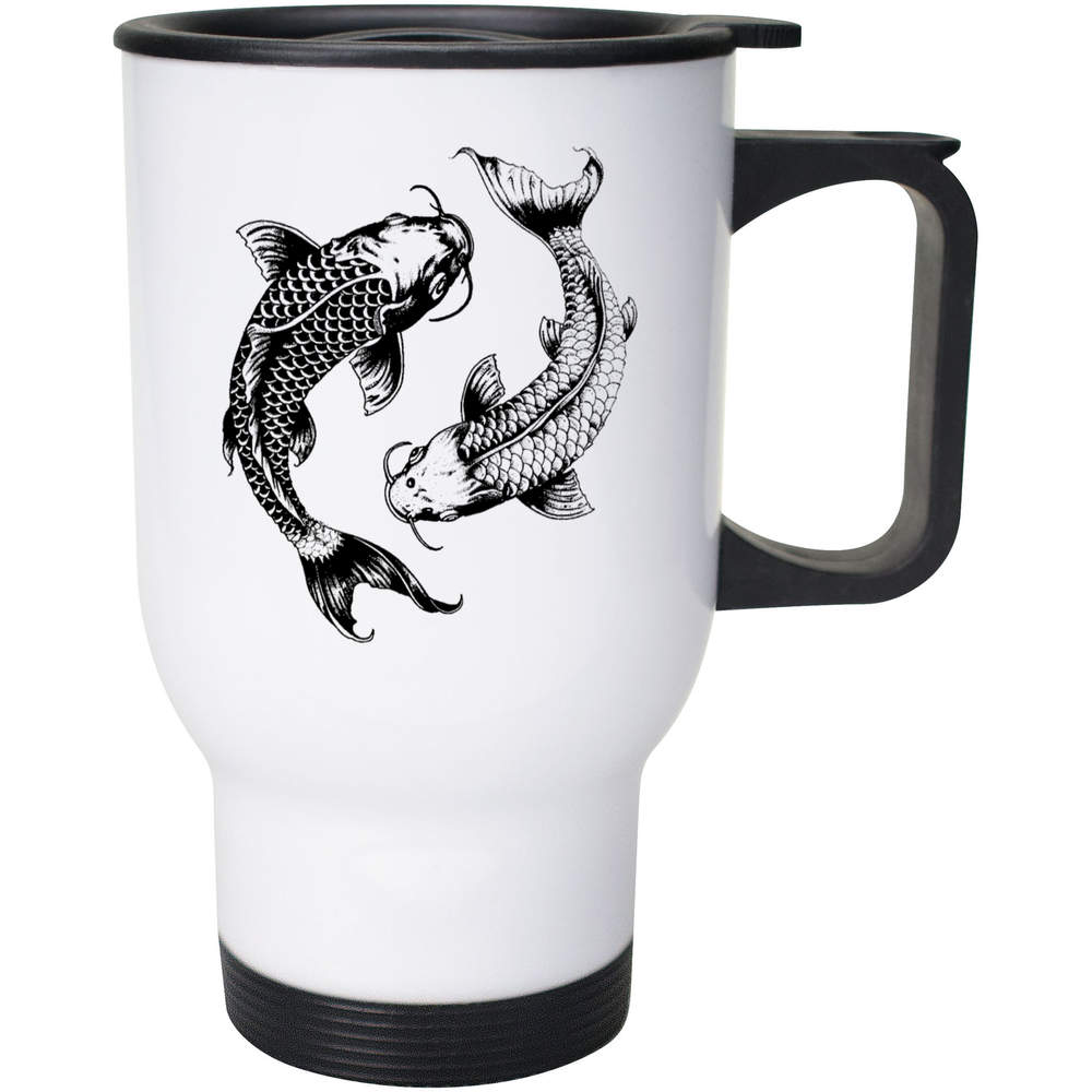 400ml 'Couple of Koi Fish' Reusable Coffee / Travel Mug (MG00078966)