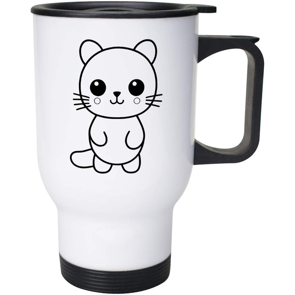 400ml 'Cute Cat' Reusable Coffee / Travel Mug (MG00080900)