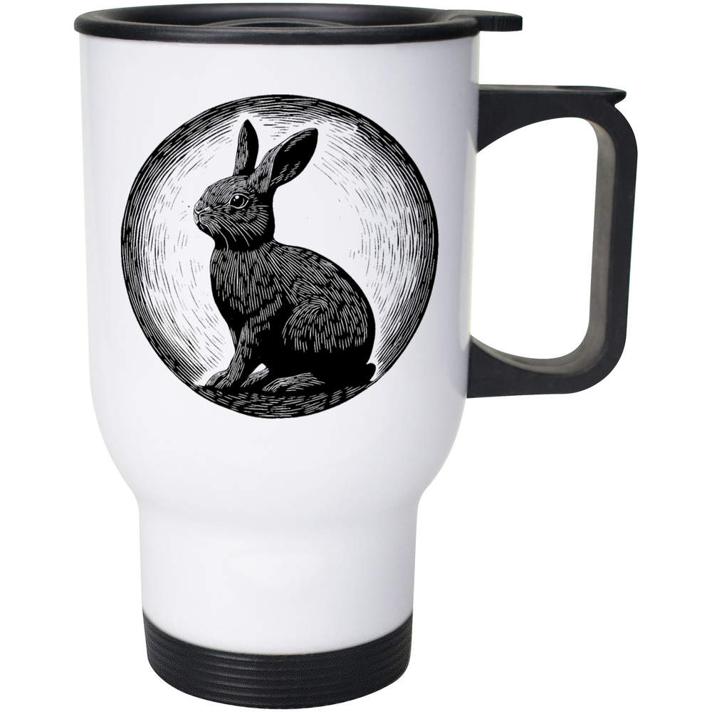 400ml 'Rabbit Sitting' Reusable Coffee / Travel Mug (MG00081816)