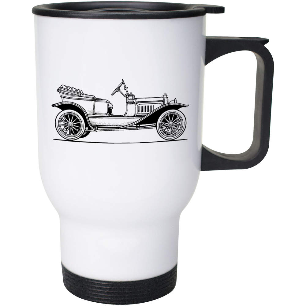 400ml 'Vintage Car Side View' Reusable Coffee / Travel Mug (MG00083295)