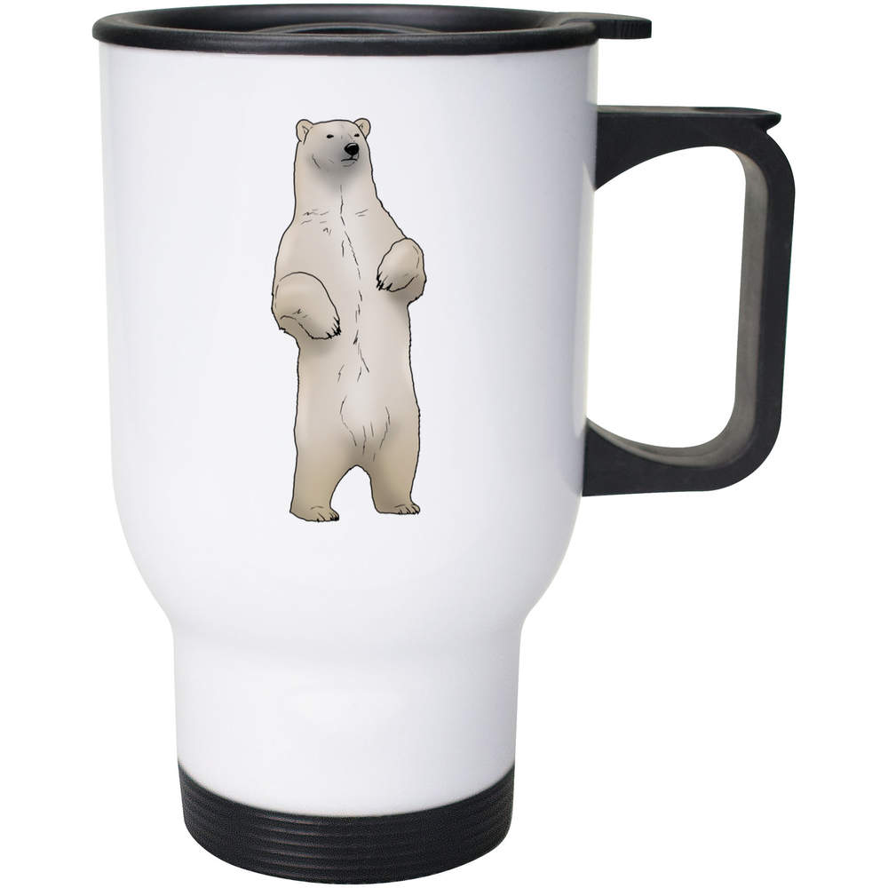 400ml 'Standing Polar Bear' Reusable Coffee / Travel Mug (MG00083345)