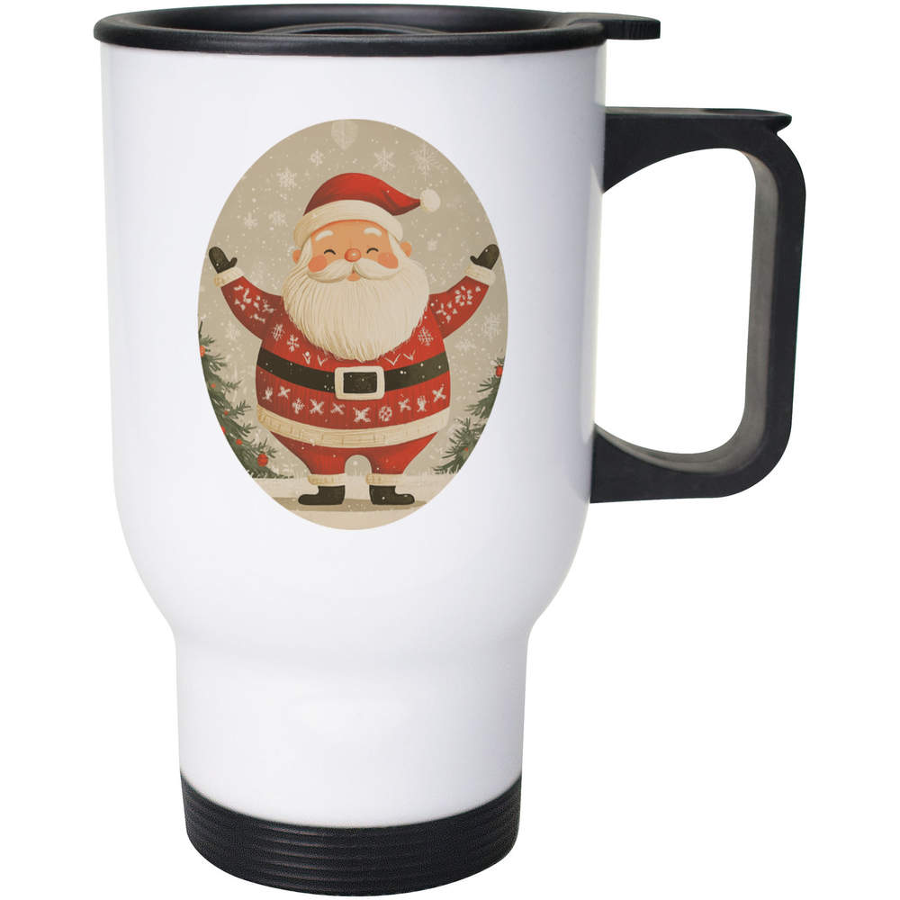 400ml 'Happy Santa Claus' Reusable Coffee / Travel Mug (MG00083375)