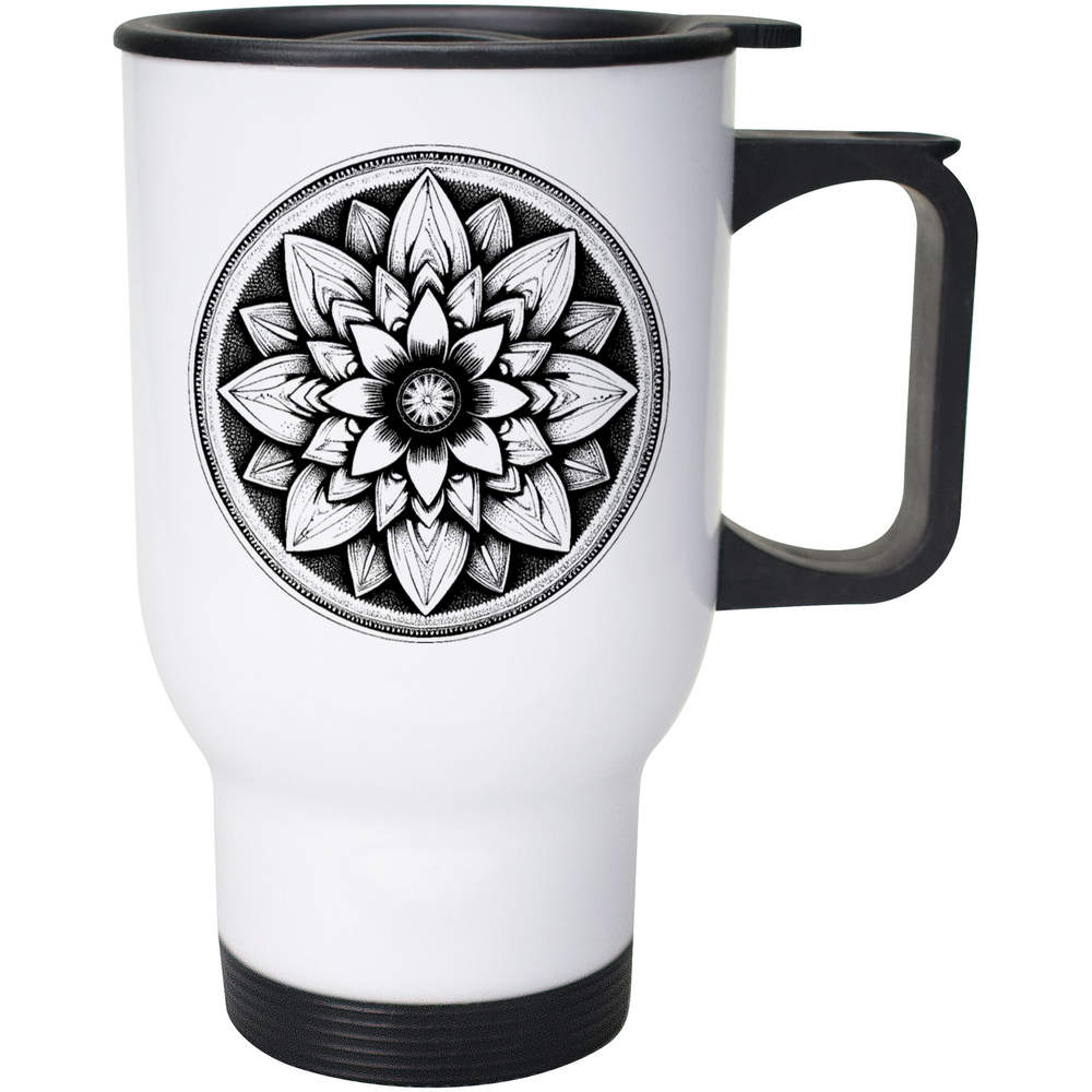400ml 'Flower Mandala' Reusable Coffee / Travel Mug (MG00085102)