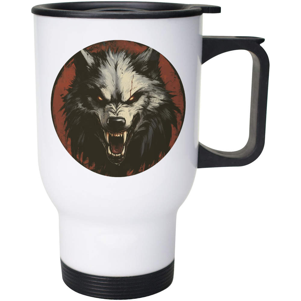 400ml 'Growling Werewolf' Reusable Coffee / Travel Mug (MG00086132)