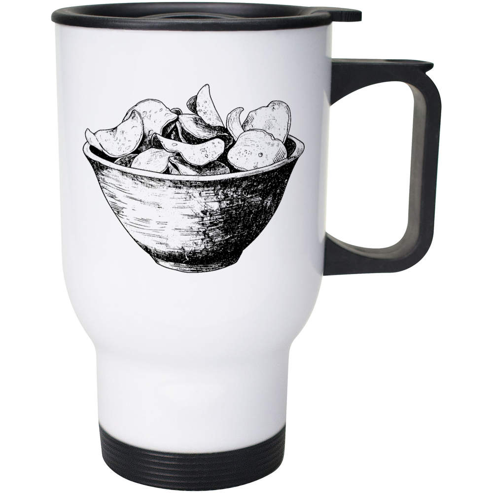 400ml 'Bowl with Potato Chips' Reusable Coffee / Travel Mug (MG00086434)