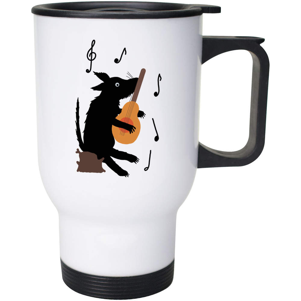 400ml 'Dog With A Guitar ' Reusable Coffee / Travel Mug (MG00086770)