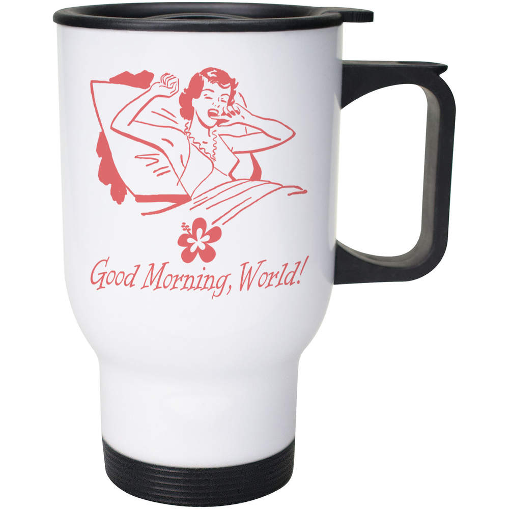 400ml 'Good Morning World' Reusable Coffee / Travel Mug (MG00086903)